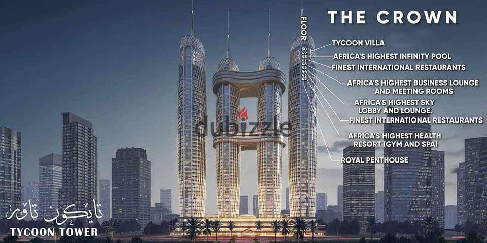 NILE BUSINESS TOWER مكتب اداري للبيع باكبر فرصة للادارة و الاستثمار في قلب الداون تاون بالعاصمة الادارية نايل بيزنيس تاور 1