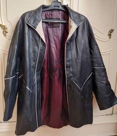 Black Genuine Leather Jacket – Excellent Condition - جاكيت جلد طبيعي