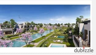 town house for sale with swimming pool in front of mall of egypt in o west orascom in installments