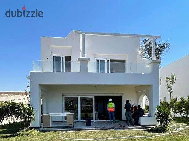 فيلا 201 متر للبيع في الساحل الشمالي راس الحكمة فيو على البحر قرية جيفيرا Villa 201m for sale on North Coast Ras El Hekma sea view Jefaira village 0