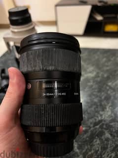 lens 24 35 sigma for canon and adapter viltrox