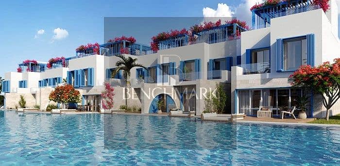 * تاون هاوس عائم بشاطئ خاص *  * فيو بحر *  خليج رأس الحكمة  الساحل الشمالي  Naia Bay Ras Elhekma   North Coast 0