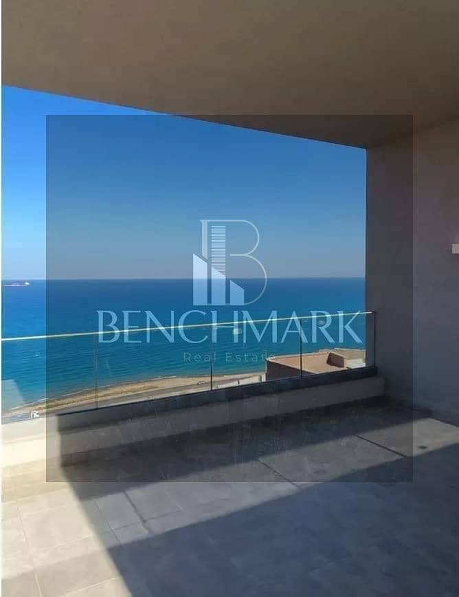 Apartment for sale, sea view, sea view, finished, on the key, at a special price, in El Alamein Towers 2