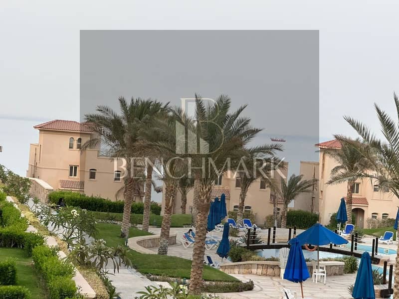 Chalet first floor 115m for sale in La Vista Gardens Ain Sokhna, 8km from Porto Sokhna, Landscape pool View, Fully finished with cash discount. 10