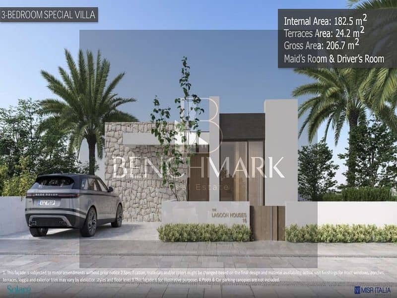 Ground Chalet 123m for sale in Solare village North Coast Fully Finished and Sea View in kilo 199 near to hacienda bay and fouka road ,in installments 6