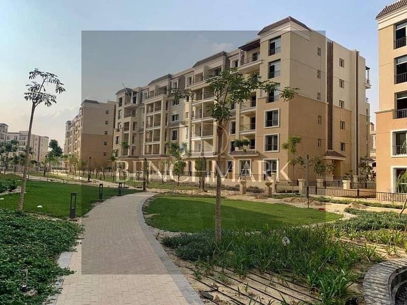 Apartment 112m for sale in Sarai Compound, Mostaqbal City, New Cairo, MNHD, Sheya residence phase, with 42% cash discount on cash 10