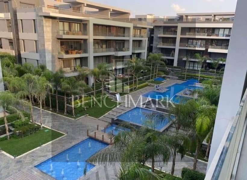 Apartment 200m with garden 40m for sale in La Vista El Patio Oro Compound the heart of the Fifth Settlement New Cairo in installments over 6 years 8