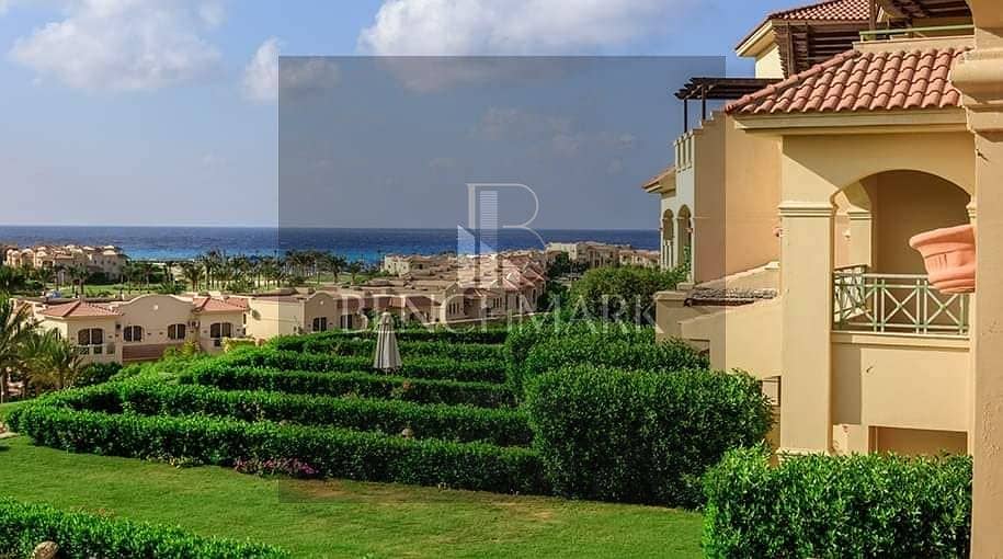 Chalet first floor 130m for sale in La Vista Gardens Ain Sokhna, 8km from Porto Sokhna, Landscape pool View, installments over 7 years without over 15