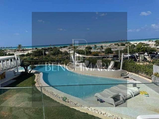 Chalet first floor 150m for sale in La Vista Ras El Hikma View on Swimmable Crystal Lagoon Fully Finished in kilo 205 near to Marassi and Cali Coast 2