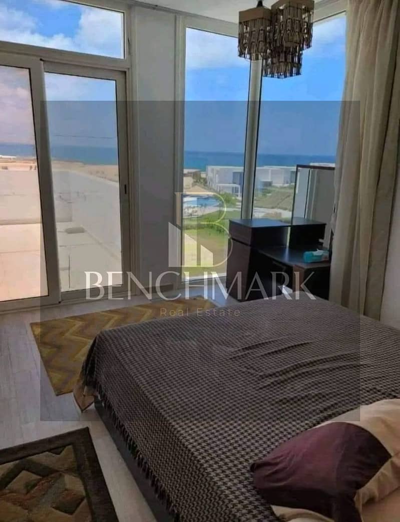 Chalet first floor 150m for sale in La Vista Ras El Hikma View on Swimmable Crystal Lagoon Fully Finished in kilo 205 near to Marassi and Cali Coast 11