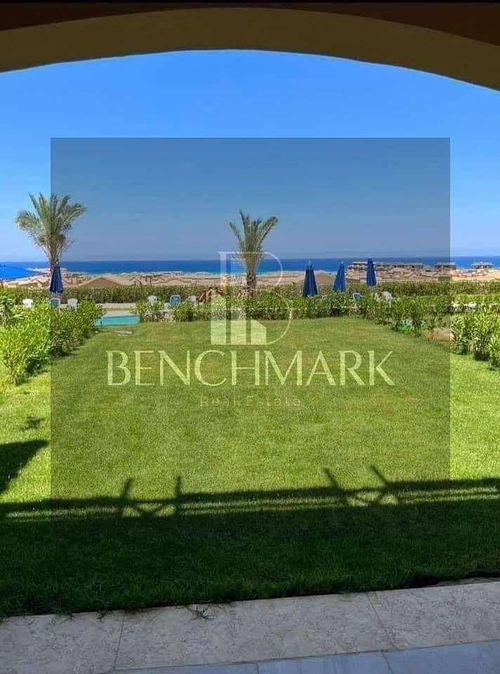 Chalet for sale, 150 meters, double view, La Vista Bay Village, North Coast, finished, installments over 7 years, next to Sol Emaar and Mountain View 3