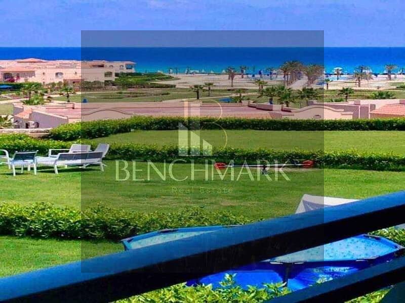 Chalet for sale, 150 meters, double view, La Vista Bay Village, North Coast, finished, installments over 7 years, next to Sol Emaar and Mountain View 4