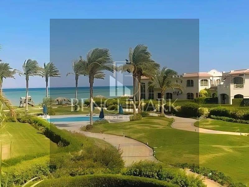 Chalet for sale, 150 meters, double view, La Vista Bay Village, North Coast, finished, installments over 7 years, next to Sol Emaar and Mountain View 12