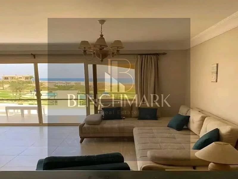 Chalet for sale, 150 meters, double view, La Vista Bay Village, North Coast, finished, installments over 7 years, next to Sol Emaar and Mountain View 14