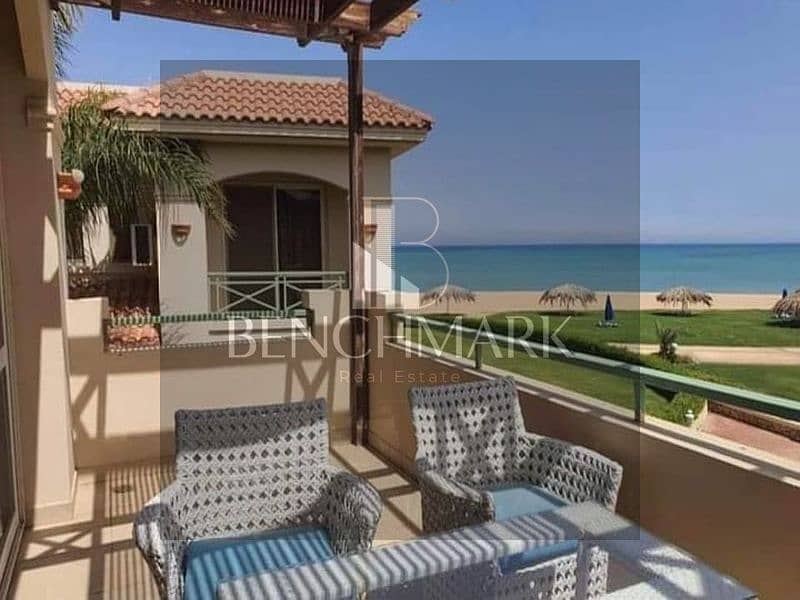 Chalet for sale, 150 meters, double view, La Vista Bay Village, North Coast, finished, installments over 7 years, next to Sol Emaar and Mountain View 16