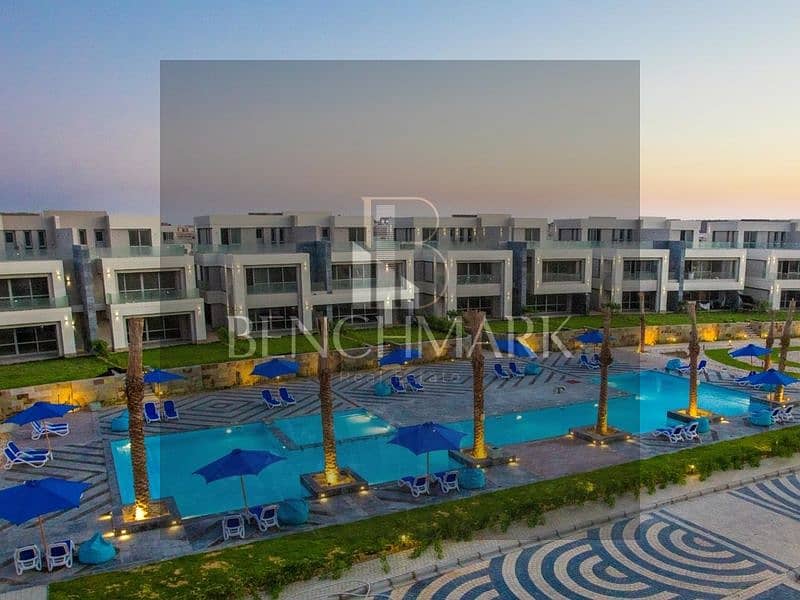 Chalet penthouse roof for sale 185m immediate delivery finished in Lavista Cascada North Coast Sidi Abdel Rahman next to Marassi and Hacienda Bay 9