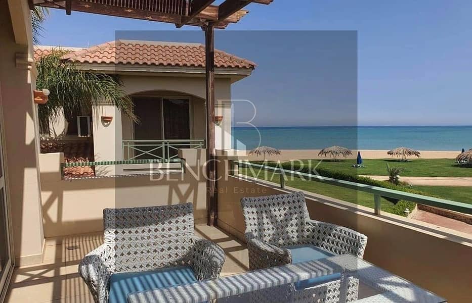 Penthouse chalet for sale, immediate delivery, 190 square meters, finished, in La Vista Topaz Ain Sokhna Village, next to Porto Sokhna, double view 7