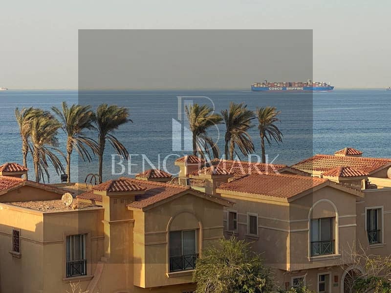 Penthouse chalet for sale, immediate delivery, 190 square meters, finished, in La Vista Topaz Ain Sokhna Village, next to Porto Sokhna, double view 12