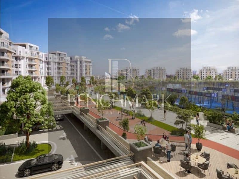 Apartment for sale 190 meters in Garden Corner Mountain View iCity October Club Park Compound next to Mall of Arabia, Sheikh Zayed entrance on 9 years 7