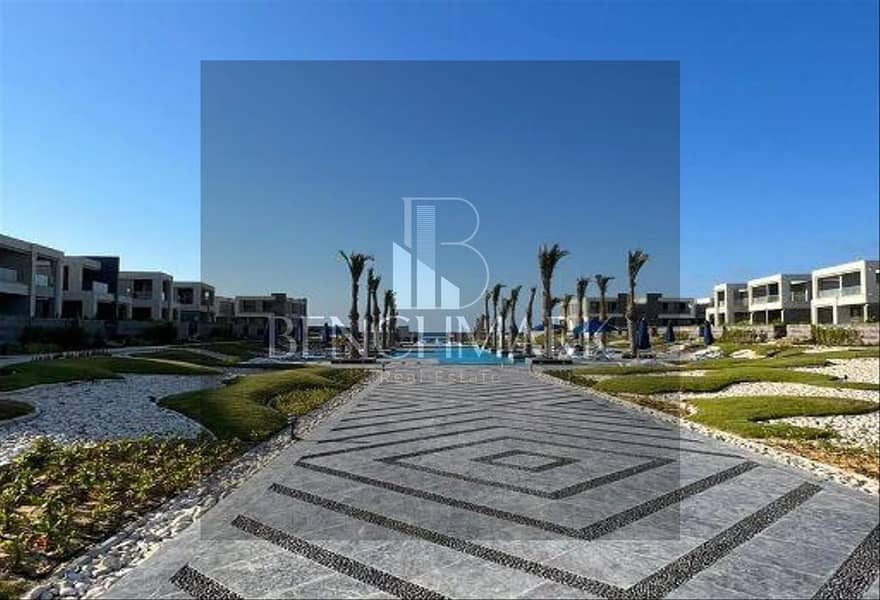 Twin house villa 4 rooms for sale delivery soon sea view La Vista Village Ras El Hekma North Coast next to Swan Lake fully finished installments 7