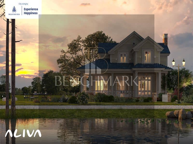 Standalone villa 350 m for sale in Aliva Mountain View Compound, Mostakbal City, New Cairo, next to Madinaty, in installments 17