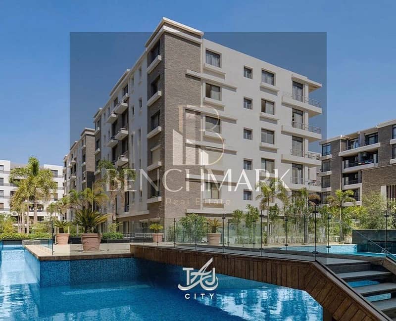 Garden apartment for sale 2 bedroom Taj City New Cairo in front of Cairo Airport with 42% discount for cash and the remaining installments over 6 year 3