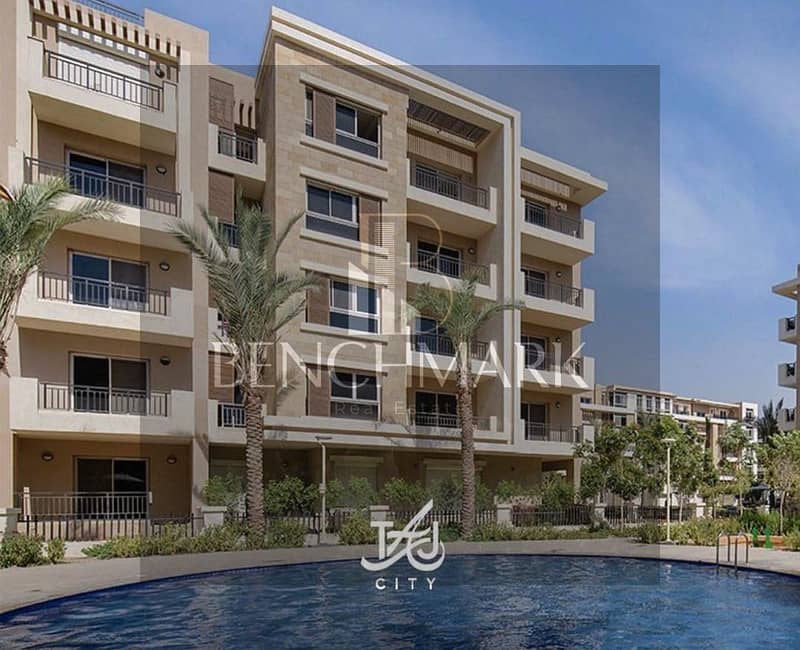 Garden apartment for sale 2 bedroom Taj City New Cairo in front of Cairo Airport with 42% discount for cash and the remaining installments over 6 year 4