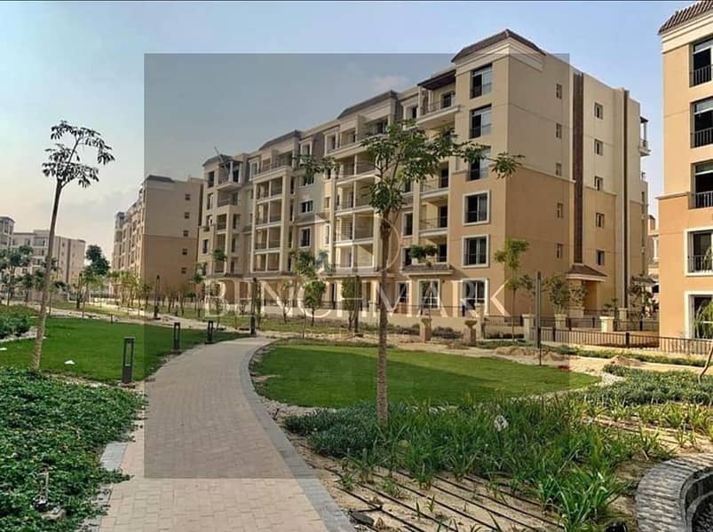 Apartment for sale 155 m Sarai New Cairo Mostakbal City next to Madinaty with 42% discount for cash and the remaining installments over 6 20