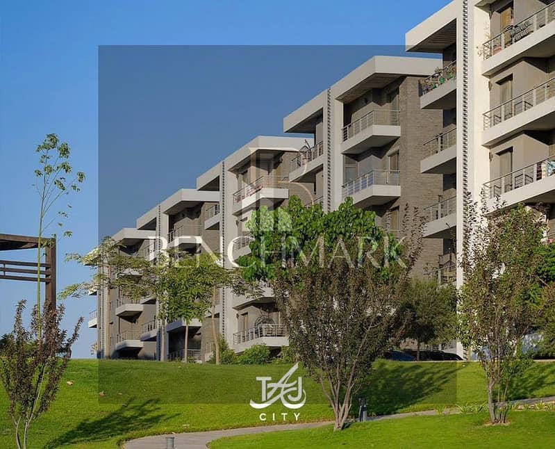 Garden apartment for sale one bed Taj City New Cairo in front of Cairo Airport with 42% discount for cash and the remaining installments over 6 years 4