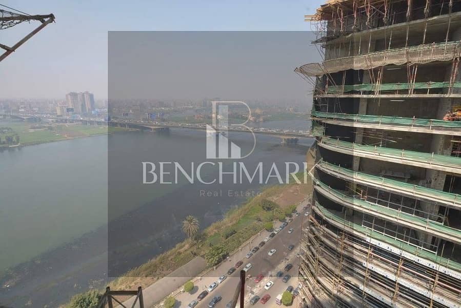 Apartment 90 m for sale ready with furniture, ACs delivery soon in Reve du Nil Tower Maadi next to Hilton view of Nile operating with highest return 3