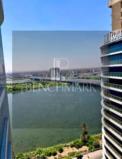 Apartment 110m for sale ready with furniture and air conditioners delivery soon in Reef du Nile Towers Maadi next to Hilton with full view of the Nile