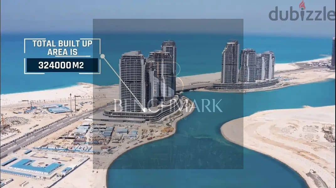 For sale a fully finished apartment on the 19th floor in the New Alamein Towers North Coast immediate delivery view sea and lagoon in installments 2