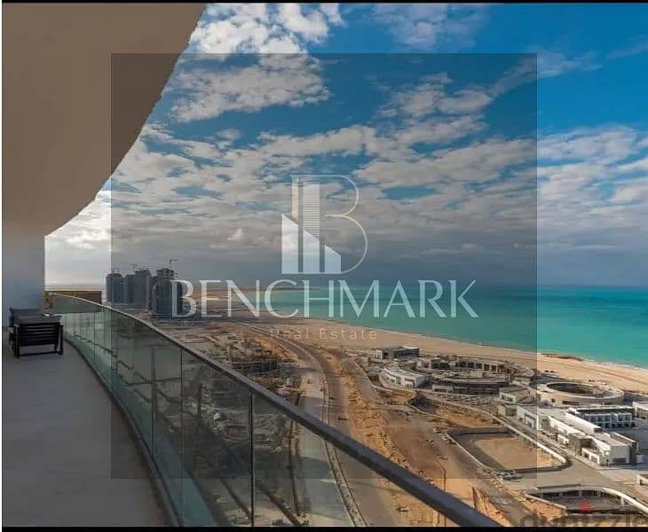 For sale a fully finished apartment on the 19th floor in the New Alamein Towers North Coast immediate delivery view sea and lagoon in installments 3