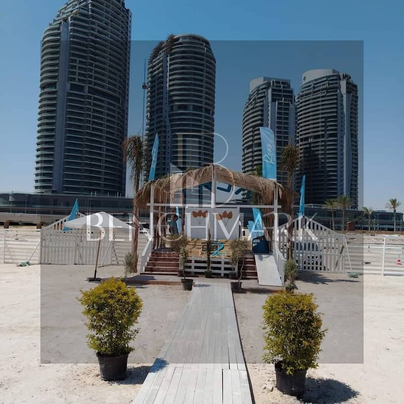 For sale a fully finished apartment on the 19th floor in the New Alamein Towers North Coast immediate delivery view sea and lagoon in installments 24