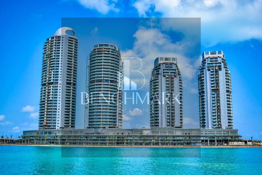 For sale a fully finished apartment on the 19th floor in the New Alamein Towers North Coast immediate delivery view sea and lagoon in installments 27