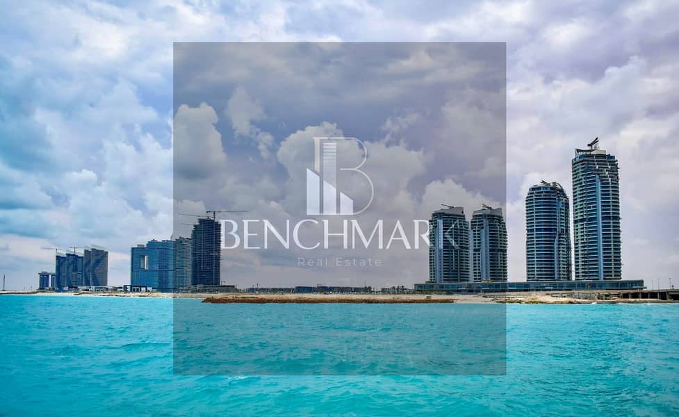 For sale a fully finished apartment on the 19th floor in the New Alamein Towers North Coast immediate delivery view sea and lagoon in installments 28