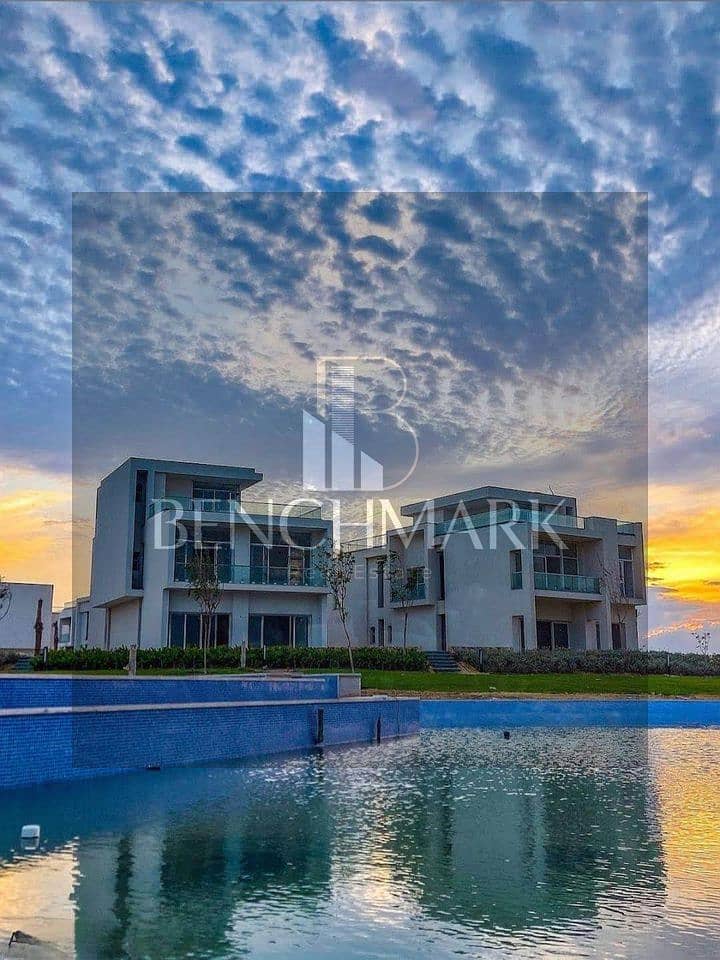 Apartment 146 m for sale in Garden Mazarine Compound North Coast, delivery soon, double view on El Alamein Towers next to Marina, in installments 20