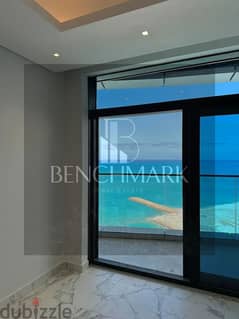 Apartment for sale 3 rooms finished on the 20th floor in the New Alamein Towers North Coast immediate delivery sea and lagoon view in installments