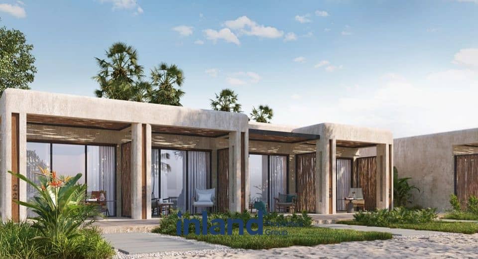 للبيع Cabin لقطة صف اول على البحر فى جايا الساحل الشمالى gaia north coast متشطبه بالفرش 1