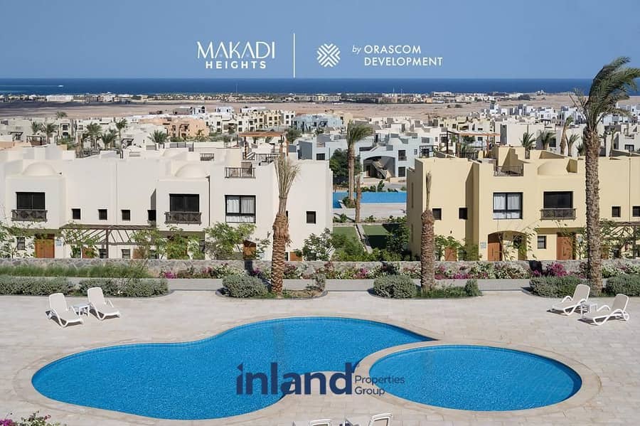 شالية للبيع متشطب سوبر لوكس بالمطبخ و الحمام مقدم 10 % فقط في مكادي هايتس \ Makadi Heights الغردقة 2