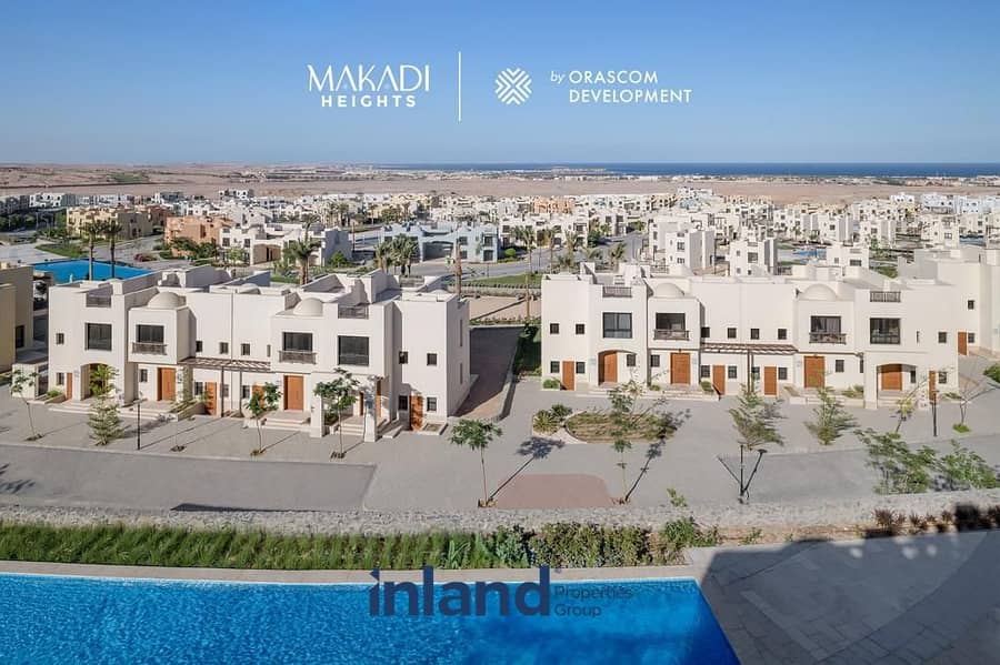 شالية للبيع متشطب سوبر لوكس بالمطبخ و الحمام مقدم 10 % فقط في مكادي هايتس \ Makadi Heights الغردقة 4