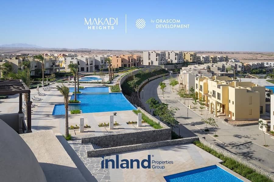 شالية للبيع متشطب سوبر لوكس بالمطبخ و الحمام مقدم 10 % فقط في مكادي هايتس \ Makadi Heights الغردقة 5