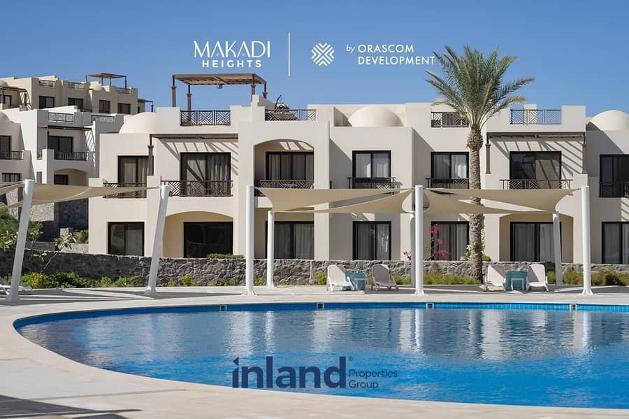 شالية للبيع في مكادي هايتس الغردقه من اوراسكوم متشطب بالكامل علي الاجون دايركت Makadi Heights Hurghada 0