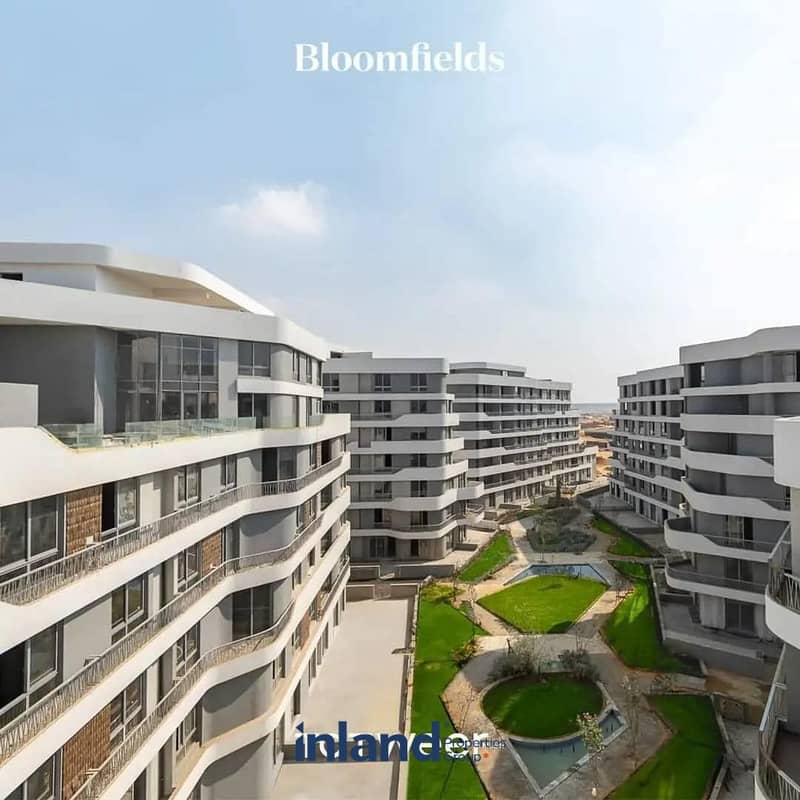 شقه للبيع استلام فوري في بلوم فيدز \ Bloomfields امام مدينتي | برايم لوكيشن | بمقدم 10% فقط 4