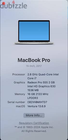 Macbook Pro 2017 15inch 4