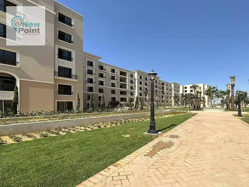 For sale, 159 sqm apartment, finished, with air conditioners + one year receipt, in Village West, in the heart of Sheikh Zayed 3