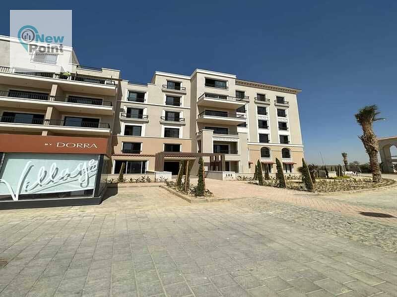 For sale, 159 sqm apartment, finished, with air conditioners + one year receipt, in Village West, in the heart of Sheikh Zayed 5