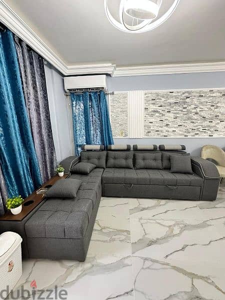 Apartment for rent furnished in Al Rehab, modern furniture 1