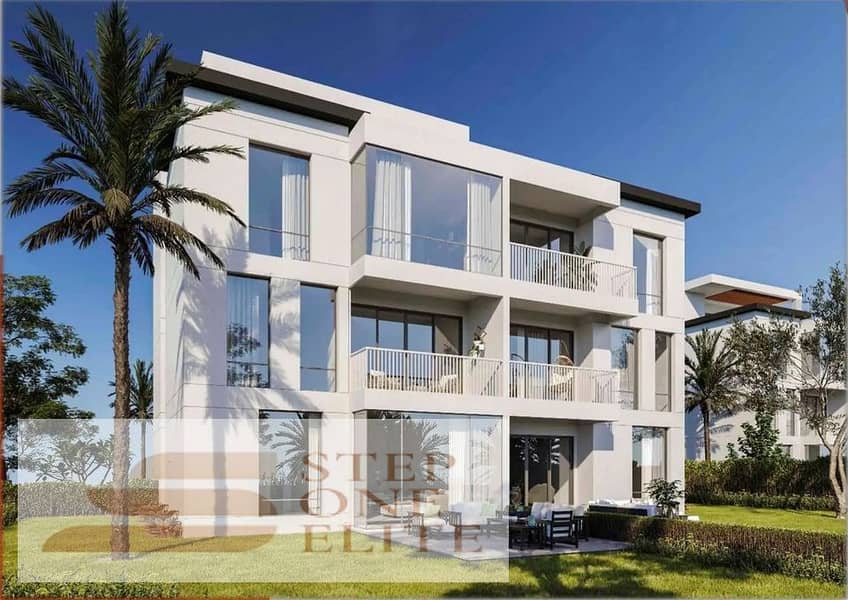 Twin house villa with 4 rooms and garden with direct sea view in Cali Coast project - Ras El Hekma 1