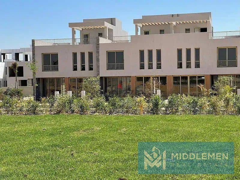 town house  305 m garden 242 m  delivered prime location odyssia  mostakbal city 2